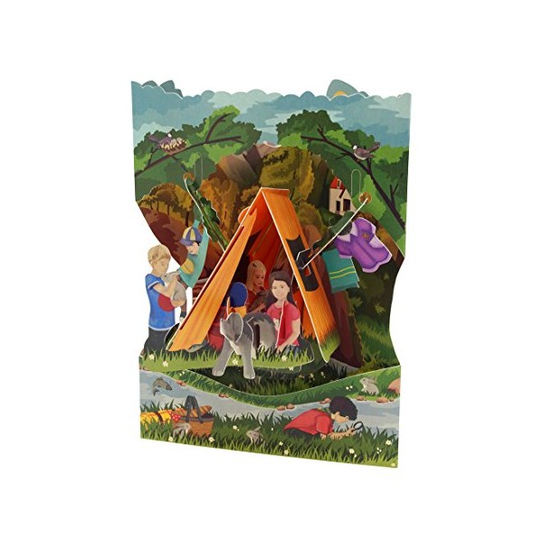 Santoro Swing Card 3D Pop Out, 6 x 8-Inches, Camping
