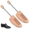 Jortmrd 1 Pair Wooden Shoe Trees Spiral Spring Shoe Trees