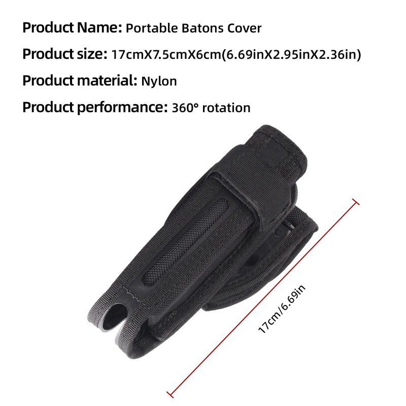 YHZNAGEM Baton Holder Tactical Quick Draw Stick Holster 360 Degree