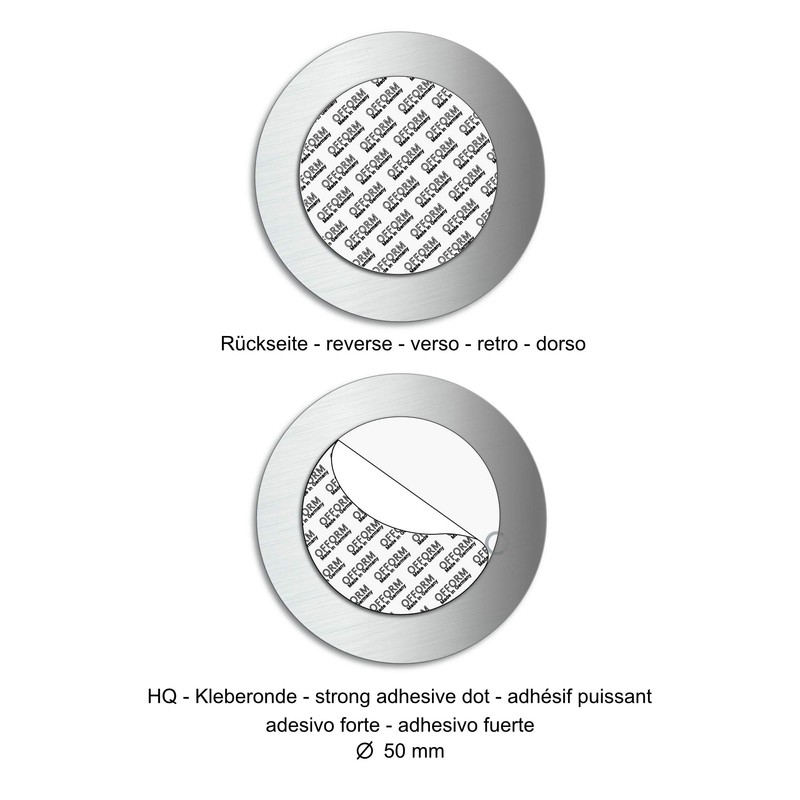 OFFORM Stainless Steel Door Sign "Shower / Bathroom" Ø 75