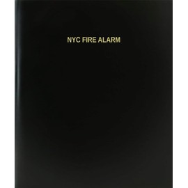 BookFactory NYC Fire Alarm Log Book/Journal/Logbook - 120 Page, 8.5"x11", Black Hardbound (XLog-120-7CS-A-L-Black(NYC Fire Alarm Log Book))