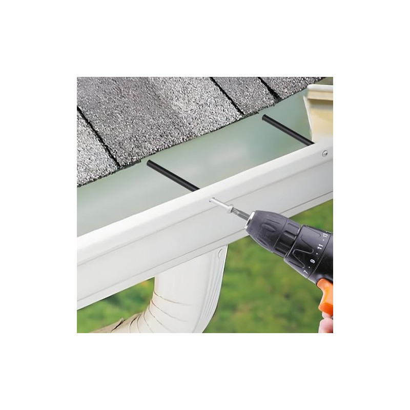 Xadnitu 10 Pieces 7" Gutter Screws with Ferrules and Driving