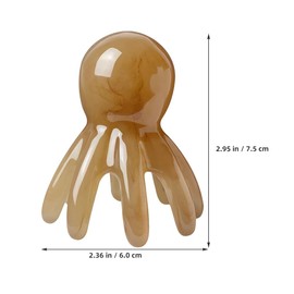 Homoyoyo Homoyoyo Octopus Head Massager Comb: Resin Gua Sha Hair, Point Massage Comb, Handheld Palm Full Body 8-Legged Gentle Self Massager Pressure Point Massage Tool for Relaxation & Gua Sha Scraping