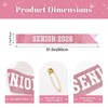 6Pcs Pink Senior 2026 Sash, Senior Cheer Glitter Sash with