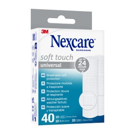 Nexcare Soft Touch Universal Plasters Assorted, Pack of 40