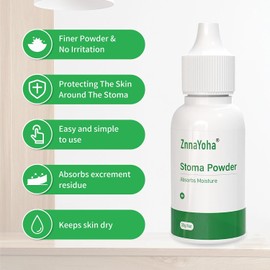 4 polvos para estomas, polvos de barrera cutánea para ostomía, polvos médicos protectores para el cuidado de la piel, polvos adhesivos para estomas, suministros para ostomía (4 x 1 oz)