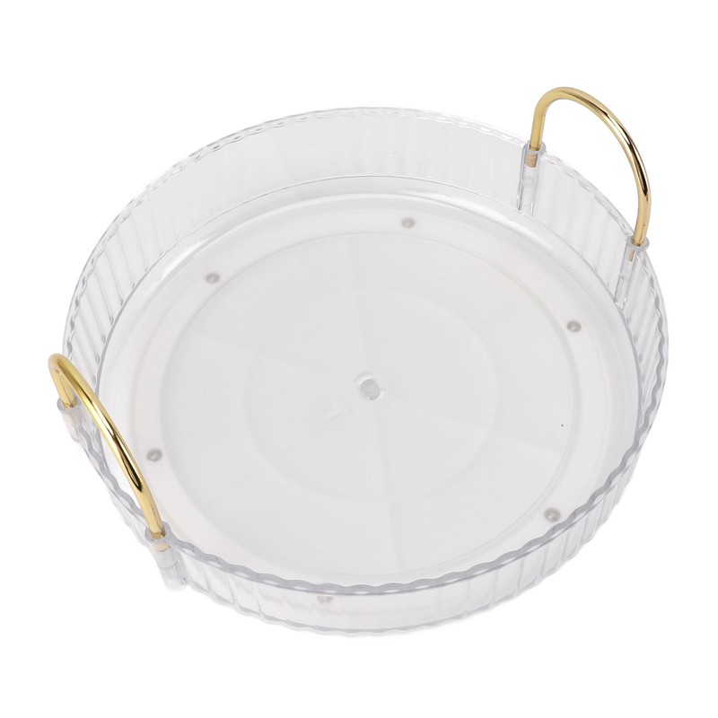 Round Storage Tray 360 Degree Rotating Waterproof Clear Desktop Organizer