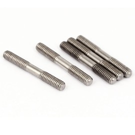 TOP-VIGOR 5Pcs Double End Threaded Stud Screw Bolt, M4x30mm 304 Stainless Steel Rod Bolts Thread Reducer Adapter, Adjustable Push Rod Stud for Furniture Hardware Machinery Maintenance and Fixes