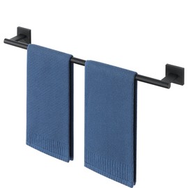 Mooche Towel Rail Black Wall Mounted, Bathroom Towel Holder, SUS304 Stainless Steel Towel Bar, 60CM Towel Holders for Bathrooms, Kitchens, Toilets, and Living Rooms