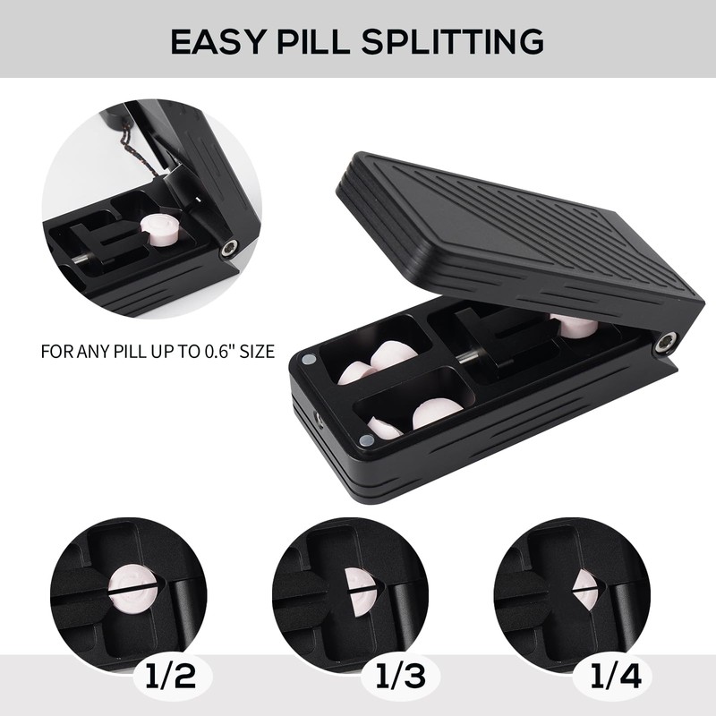 Pill Cutter for Small and Tiny Pills, Professional Aluminum Pill
