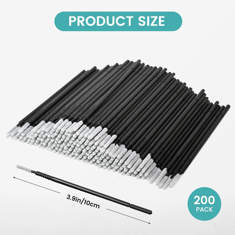200 Disposable Micro Brushes & Mascara Wands - Microswabs for