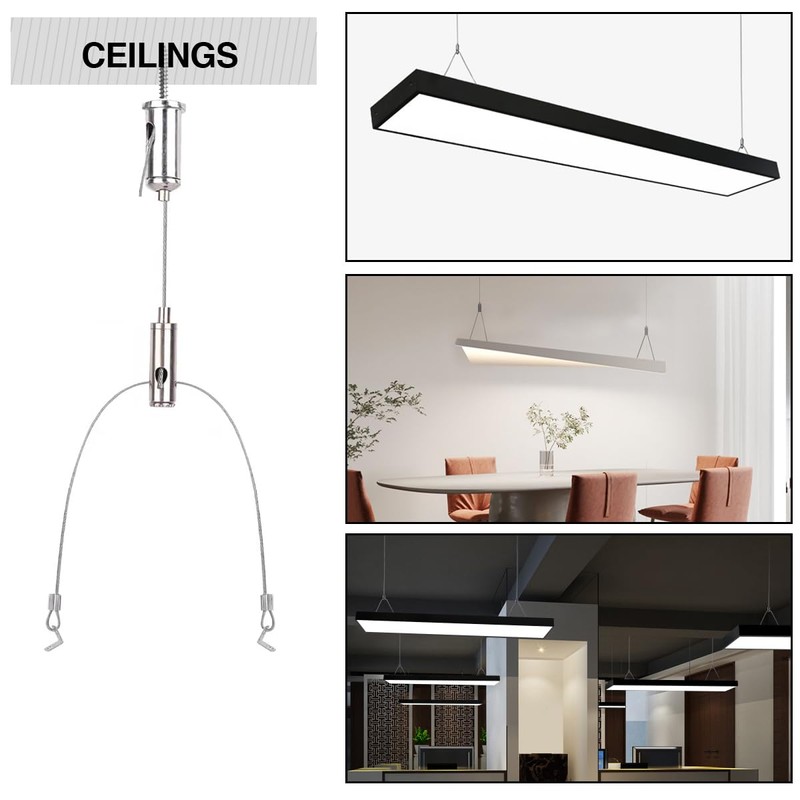 10 Set / 20 pcs Lighting Light Suspension Kit, 5ft