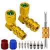 VOTNMIC R12 to R134A AC Retrofit Fitting Adapter Kit, Brass
