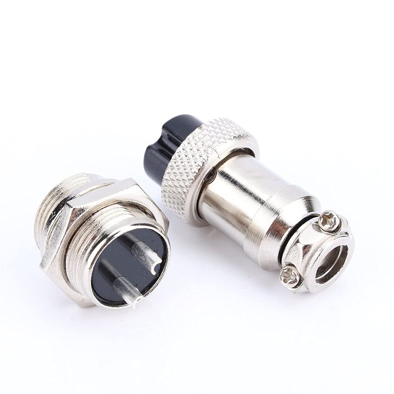1 Set GX16 Aviation Plug Socket Screw Type Male Metallic