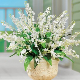 Collections Etc Lily of The Valley Bushes - Set of 3