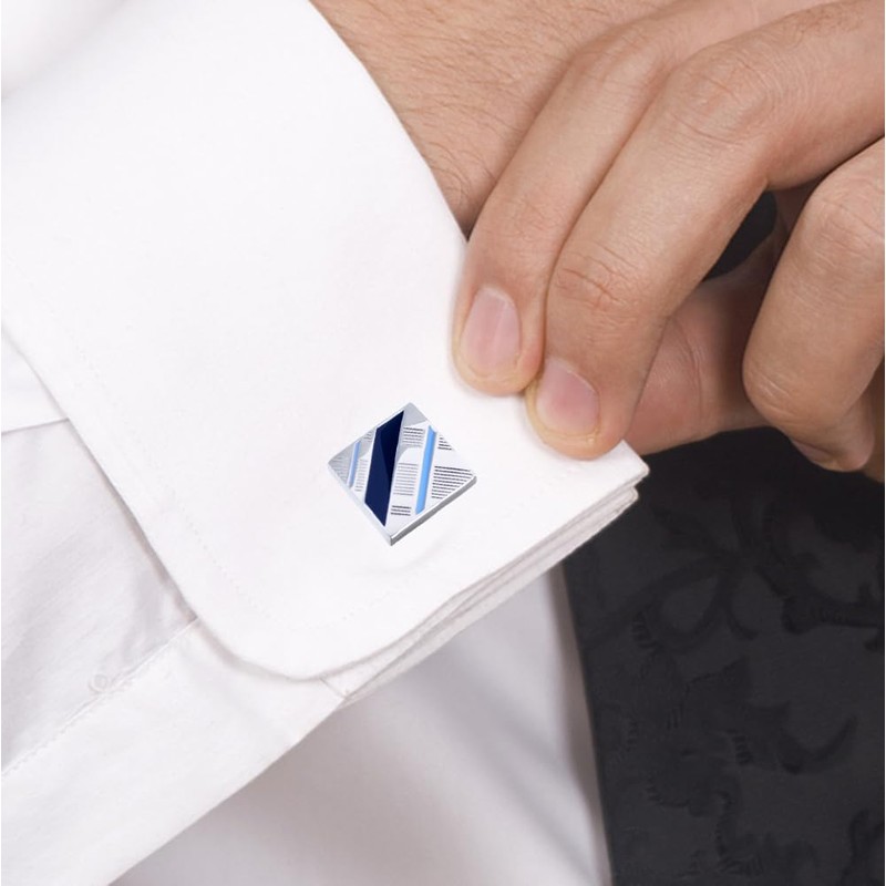 Salutto Mens Simple Series Luxury French Tuxedo Shirt Cufflinks with