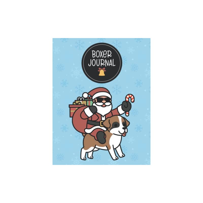 Boxer Dog Christmas Journal: 120 Lined Pages Notebook, Journal, Diary,
