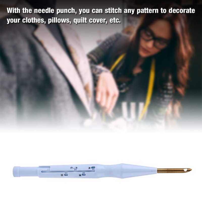 Embroidery Needle, Punch Adjustable Needle Pen Kit Tool, for Sewing