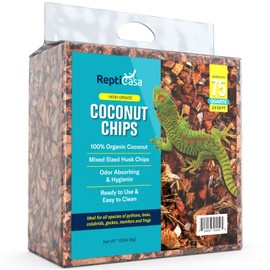 Repti Casa Organic Coconut Chips Expandable Substrate Block for Reptiles 75 Qt Odor Absorb