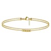 Gold Ankle Bracelets for Women 14K Gold Plated Layered Pearl