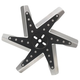 Derale 19115 15" High Performance Stainless Steel Flex Fan Standard Rotation,Black