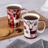 Holiday Reindeer Set of 2 Mugs