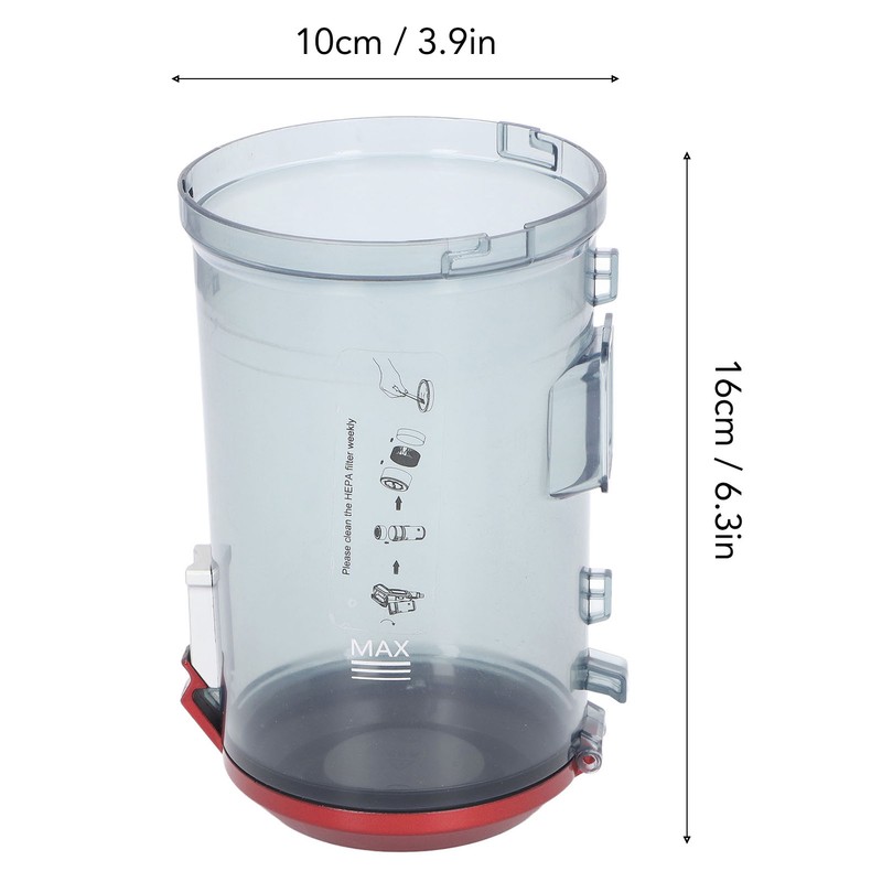 Vacuum Cleaner Dust Box ABS Bin Large Capacity Easy Install