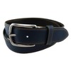 TigerTie Cowhide Leather Belt in Light Brown Buckle in Silver