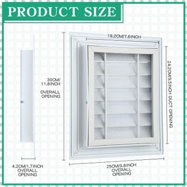 Gisafai 10" x 12" Gable Vent Aluminum Alloy Wall Vents Shed Attic Vent with Screen Return Air Grill with Screws for Exterior Door Wall Attic House Ventilation (White)