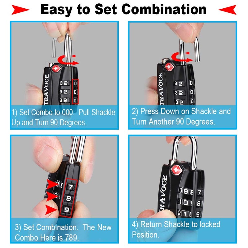 TSA Approved Luggage Locks, Travel Locks Which Also Work Great