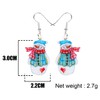 BAMAY Christmas Acrylic Cute Skating Snowman Earrings Dangle Novelty Jewelry