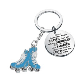 BNQL Roller Skate Keychain Roller Skater Gifts Roller Skate Lovers Gifts Roller Skating Gifts Roller Skate Team Gifts Keyring, Large, Music Note Keychain, Large