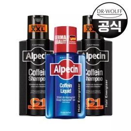 C1 카페인 샴푸 C1 블랙 에디션 (모발 및 두피 강화) 375ml X 2 + 리퀴드 헤어토닉 2 Caffeine Shampoo C1 Black Edition (Hair & Scalp Strengthening) 375ml x 2 + Liquid Hair Tonic 2