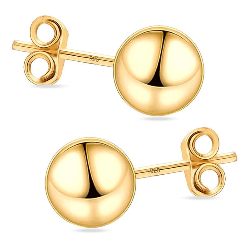 Charmsy 925 Sterling Silver Ball Post Stud Earrings for Women