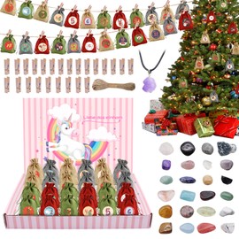 UOY Advent Calendar Gemstones 2024, 24 Days Advent Calendar 2024 Gemstones Children with Gemstones, Advent Calendar Gemstones Christmas Small for Advent Calendar Children