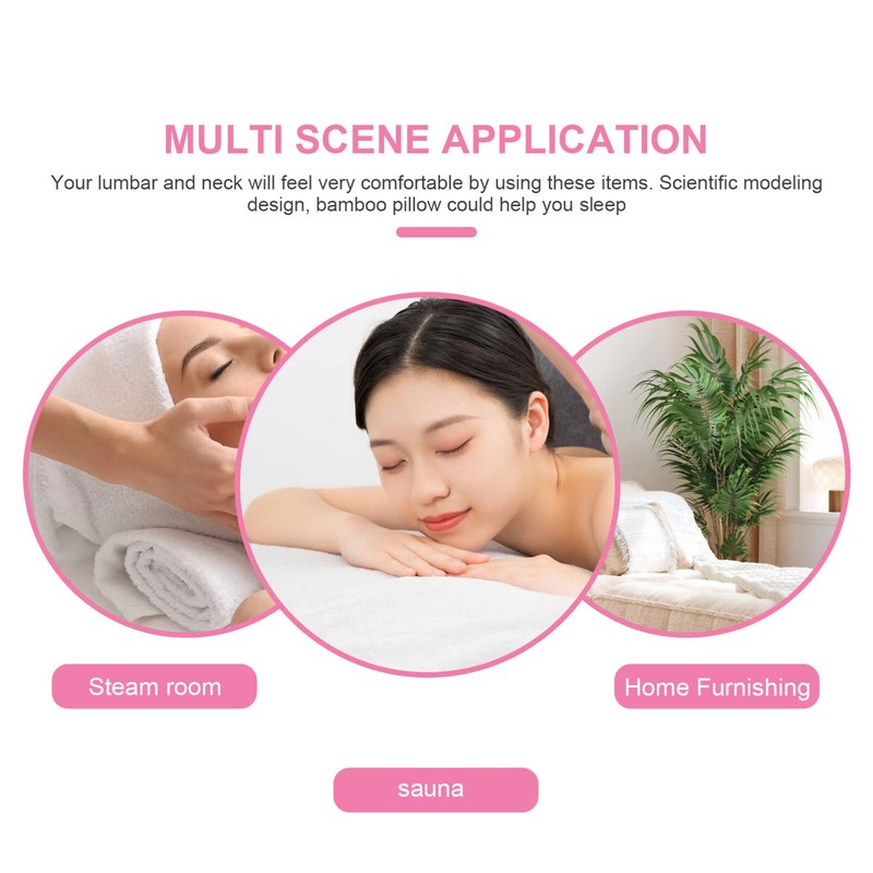 Healvian Bamboo Sauna Headrest Pillow Cooling Bed Pillows Wood Sauna