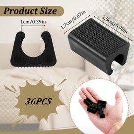 Pack of 36 U-Shaped Chair Leg Protectors for Furniture Pipes, Premium Furniture Pipe Pads for Chairs, Non-Slip Clamps to Protect Floors, Prevent Scratches, Suitable for Various Furniture Sizes