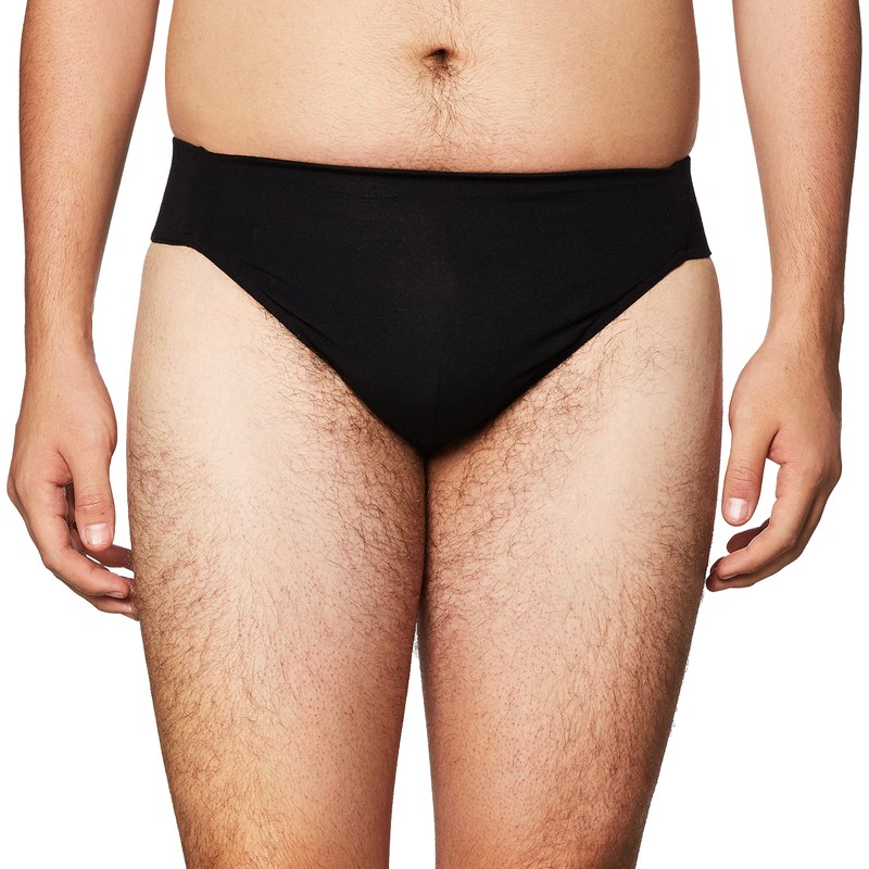 Capezio Men's Reinforced Front-Lined Thong Dance Belt, Black, Large