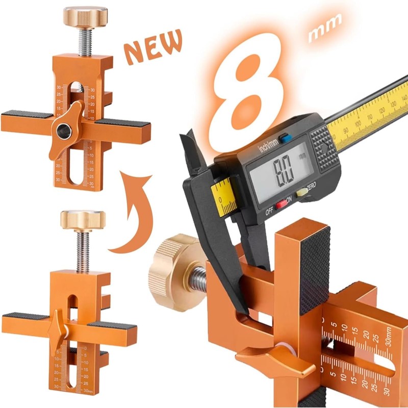 Ssumght Cabinet Door Positioning Tool Set,Cabinet Door Installation Positioner,Adjustable Length