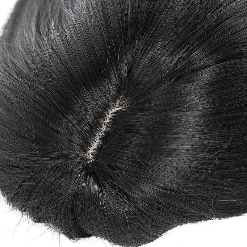 Women Long Straight Hair Full Wig Black Synthetic Wig With