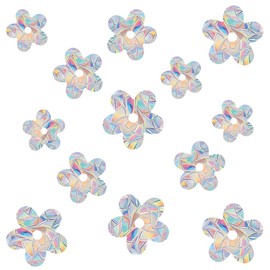 39pcs Rainbow Flower Window Decals to Prevent Bird Strikes, Anti-Collision Window Stickers, Stop Birds from Hitting Windows- Rainbow Prism Static Decals for Glass Doors & Windows