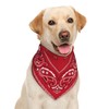 Red Paisley Dog Bandana Scarf Triangle Bibs Pet Accessories Cat