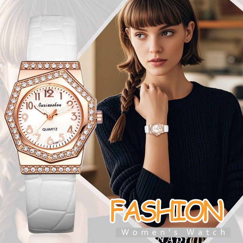 腕時計 レディース レザー アナログ 防水: 可愛い おしゃれ 革ベルト表示 クォーツ腕時計 ファッションウォッチ