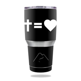 MightySkins Skin Compatible with Ozark Trail 30 oz Tumbler - Cross Equals Love | Protective, Durable, and Unique Vinyl Decal wrap Cover | Easy to Apply, Remove, and Change Styles | Made in The USA