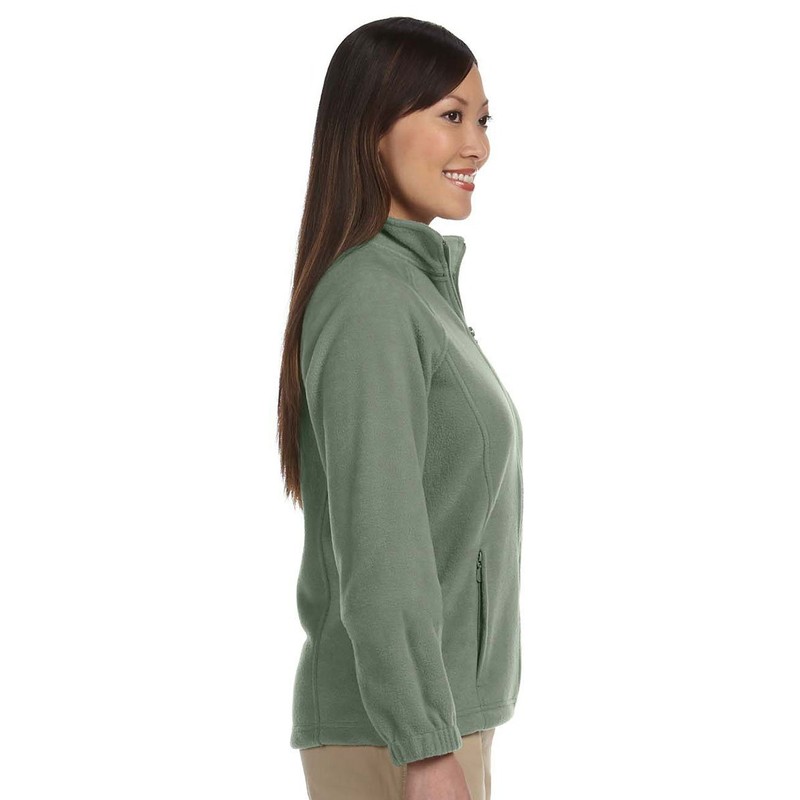 Harriton Ladies 8 oz. Full-Zip Fleece, Medium, BLACK