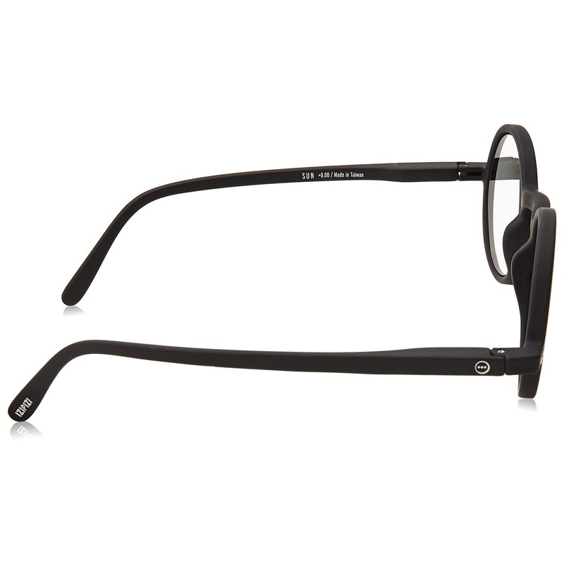 IZIPIZI Unisex Shape #G Sunglasses, Black Soft Grey Lenses