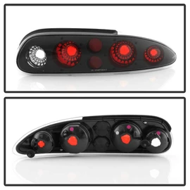 ACANII - For 1993-2002 Chevy Camaro Z28 Black Housing Tail Lights Brake Lamps Replacement Assembly Driver & Passenger