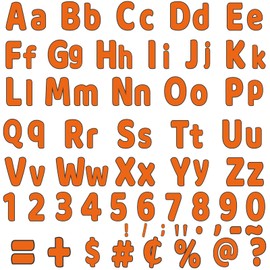 266 Pcs Letters Combo Pack Set Bulletin Board Letters Fall Thanksgiving Orange Letters and Number Accents for Bulletin Board Display Home School Classroom Decor