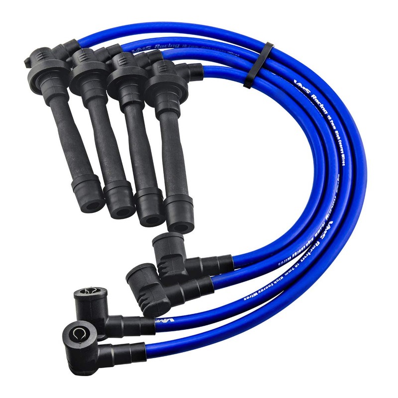 VMS RACING 91-93 Blue Spark Plug Wires Set Compatible with