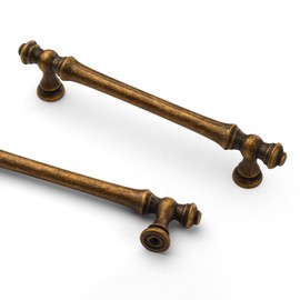 Asidrama 10 Pack 5 Inch(128mm) Antique Brass Kitchen Cabinet Handles, Vintage Retro Cabinet Pulls Kitchen Cabinet Hardware for Cupboard Drawer Handles Dresser Pulls